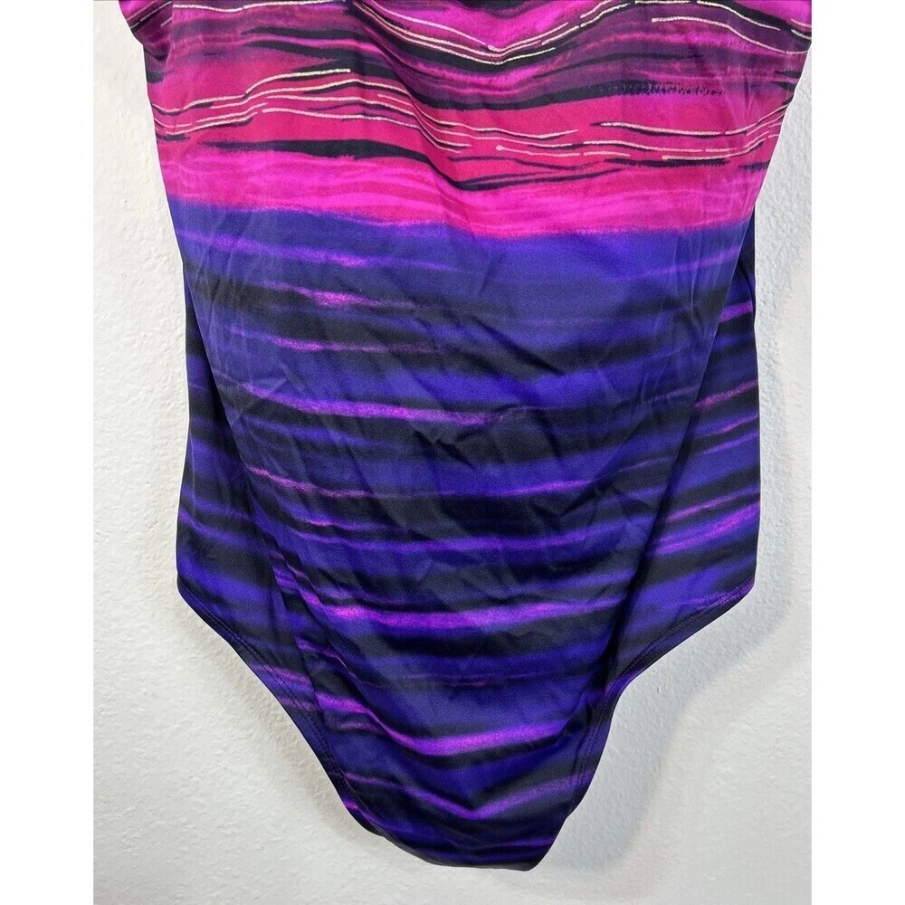 Catherines Sunset Ombre Striped One Piece Swimsuit Plus Size 30W - Picture 7 of 12